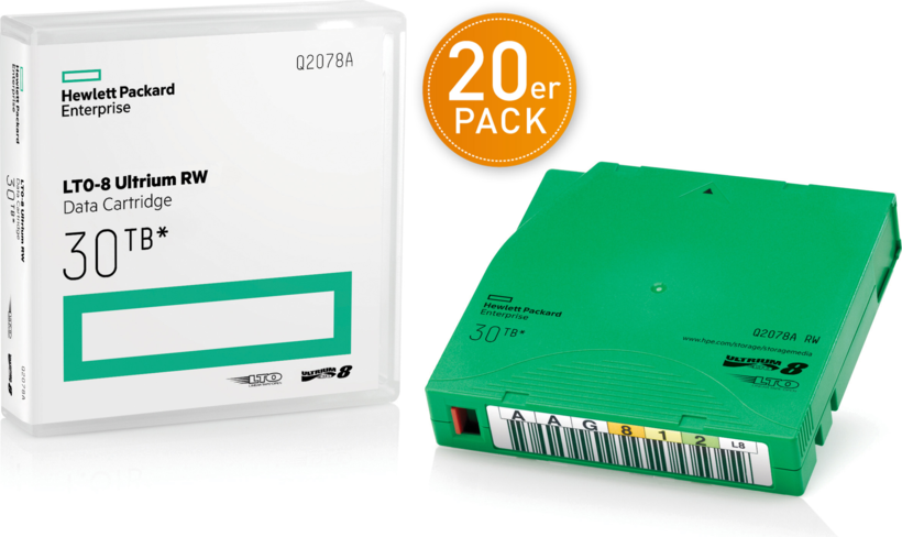 HPE LTO-8 Ultrium Tape + Label 20St