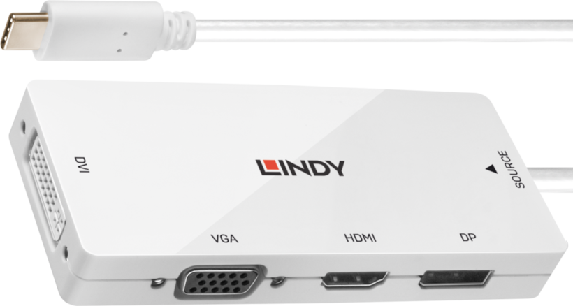 Adapter USB C/m - VGA+HDMI+DVI+DP