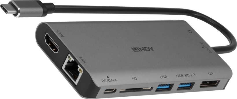 Station accueil LINDY USB-C - HDMI+DP