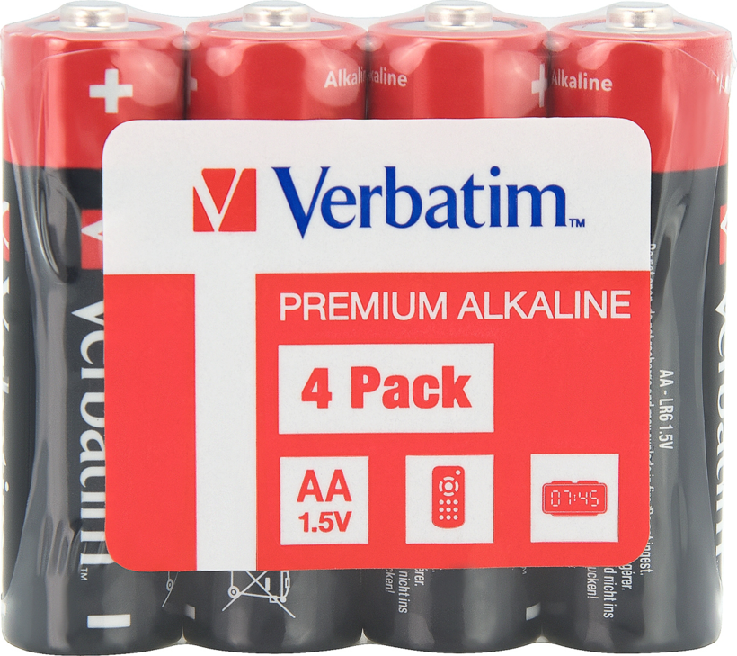 Verbatim LR6 Alkaline Battery 4-pack