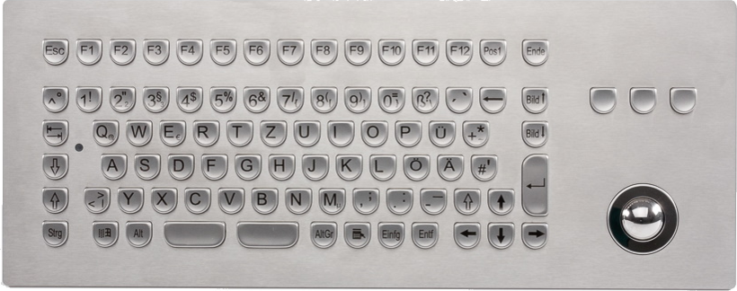 GETT InduSteel Trackball Tastatur komp.