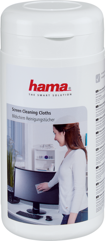 Hama Bildschirm-Reinigungstücher, 100 St