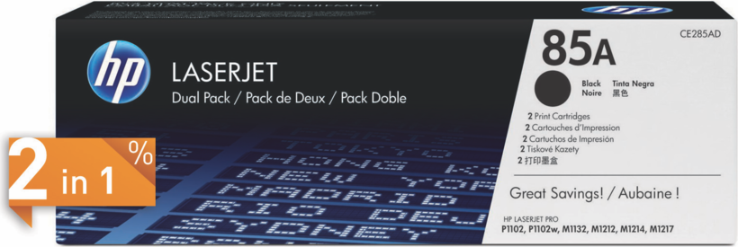 Toner HP 85A, noir par 2