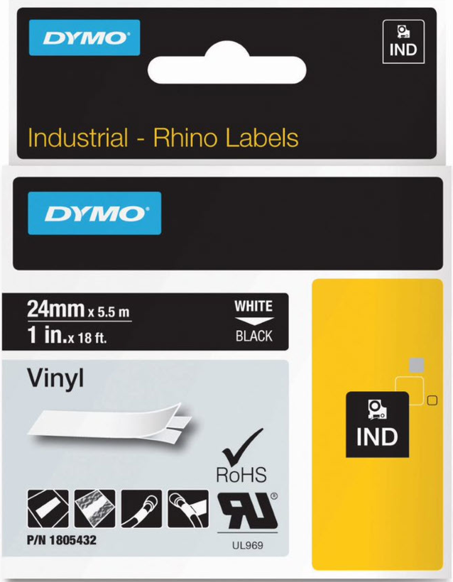 Cinta vinilo Dymo Rhino 24 mm