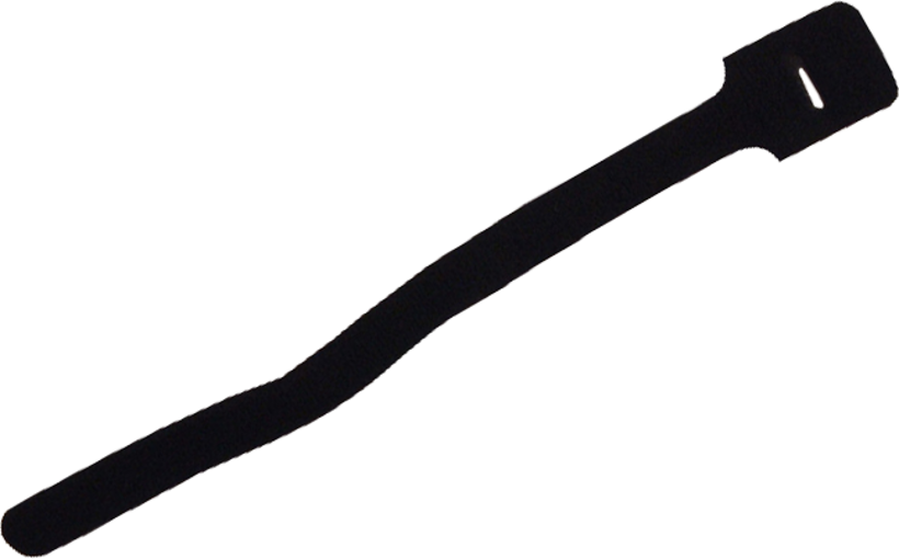 Hook-and-Loop Cable Ties 250x12mm Bk 10x