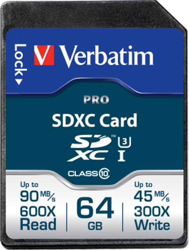 Verbatim Pro U3 64GB SDXC Card