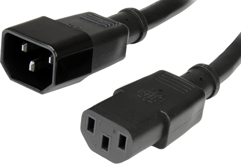 Power Cable C13 - C14 1m Black