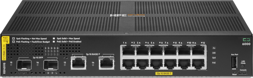 HPE ANW CX 6000 12p CL4 139W Switch