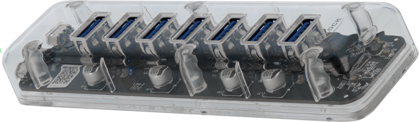 Delock USB Hub 3.0 7-port Transparent