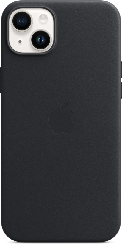 Apple iPhone 14 Plus Leather Case Midn.