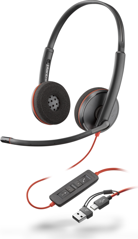 Auriculares Poly Blackwire 3220 USB-C/A