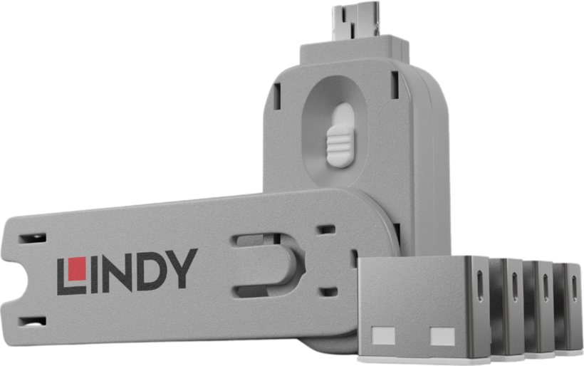 Blocca porte USB Type A 4 pz. + 1 chiave