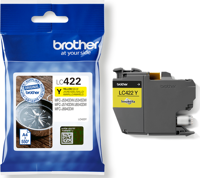 Brother LC-422Y Tinte gelb