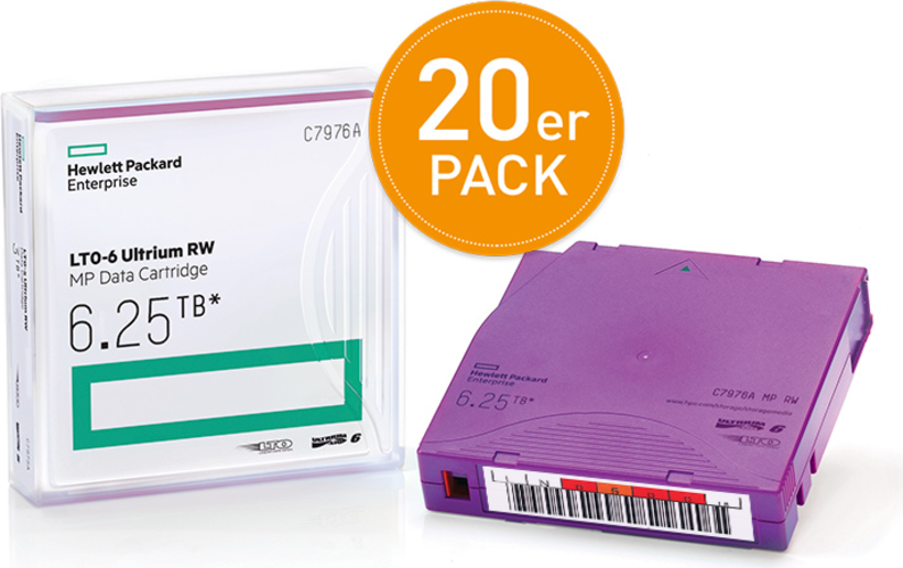 HPE LTO-6 Ultrium MP Tape + Label 20x