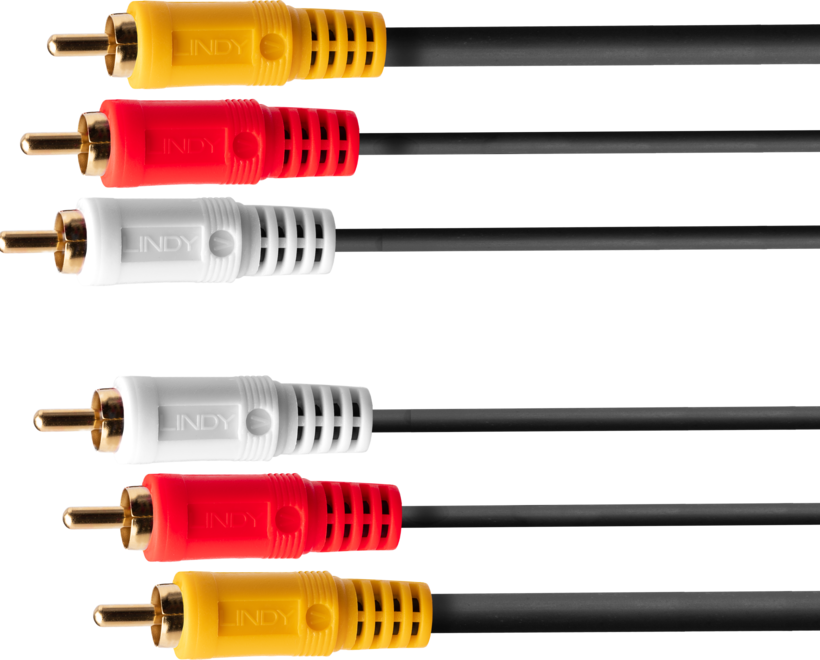 Audio Cable 3x RCA/m-3x RCA/m 1m