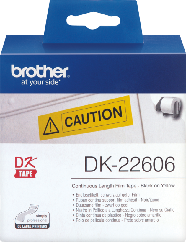 Etichette Brother 62 mm x 15 m, giallo