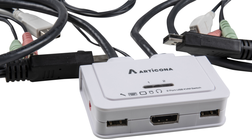 ARTICONA DisplayPort 2-port KVM Switch