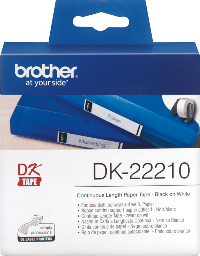 Étiquettes continu Brother 29mmx30m blc