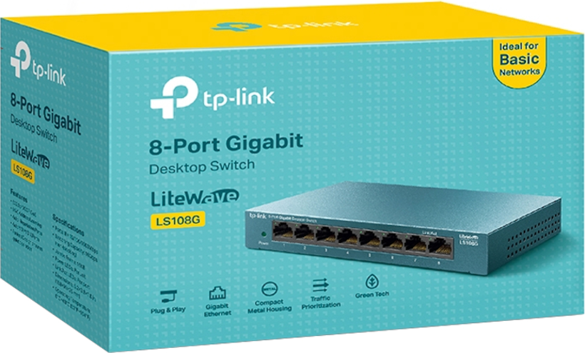 TP-LINK LS108G 8-port Desktop Switch