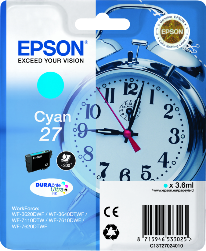 Epson 27 Tinte cyan