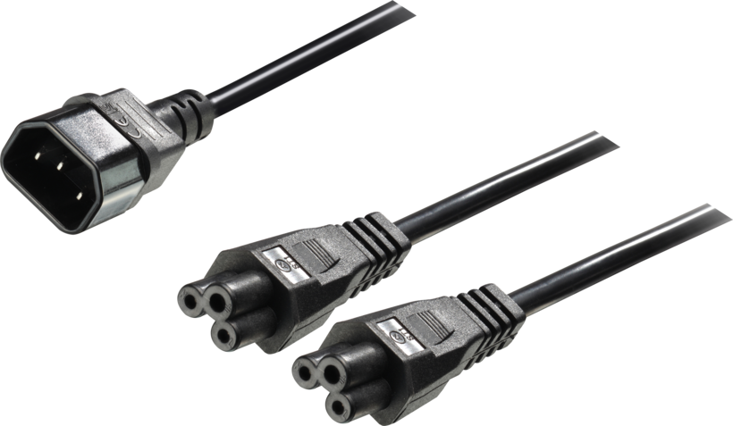 Power Cable 1x C14 - 2x C5 2.5m