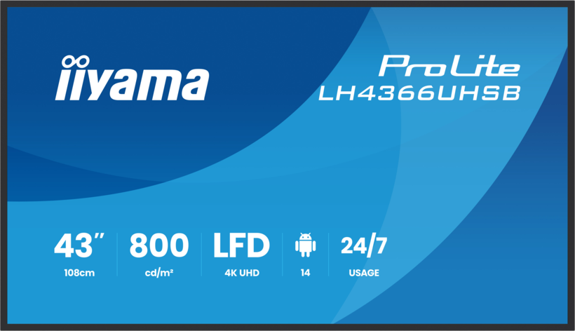 iiyama ProLite LH4366UHSB-B1AG Display