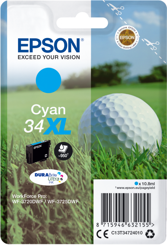 Encre Epson 34XL, cyan