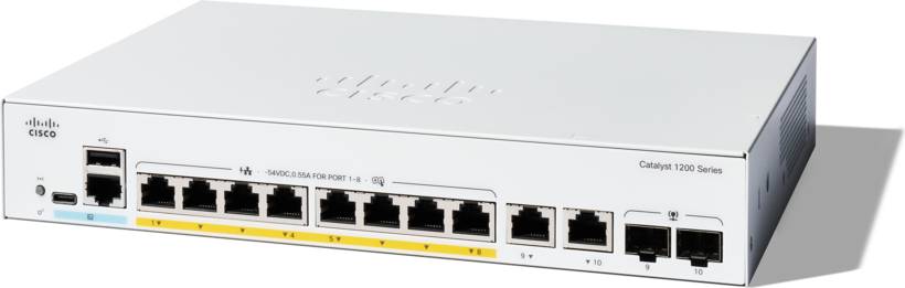 Przełącznik Cisco Catalyst C1200-8P-E-2G