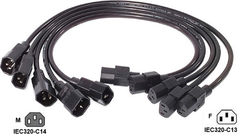 Câble alimentation IEC320-C13>C14 10A x5