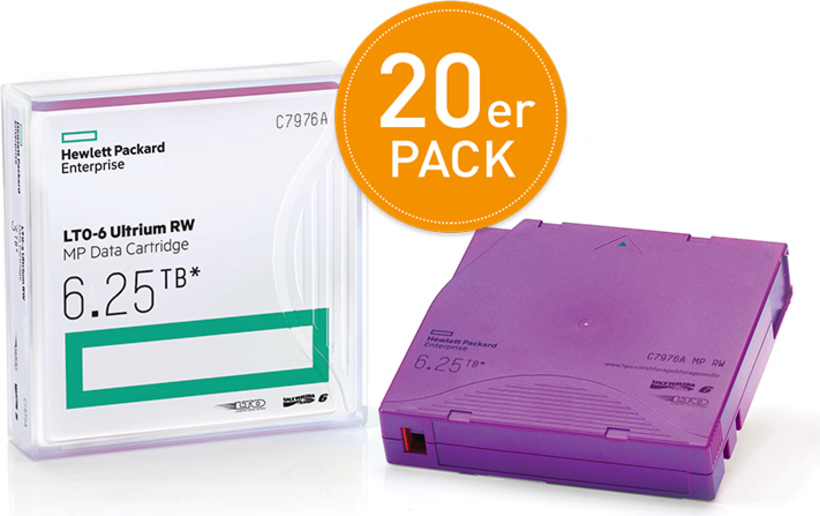 HPE LTO-6 Ultrium (MP) Tape 20 St