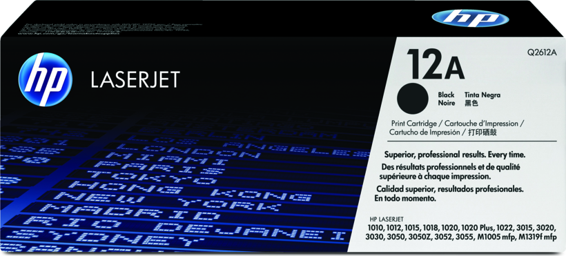 Toner HP 12A, noir