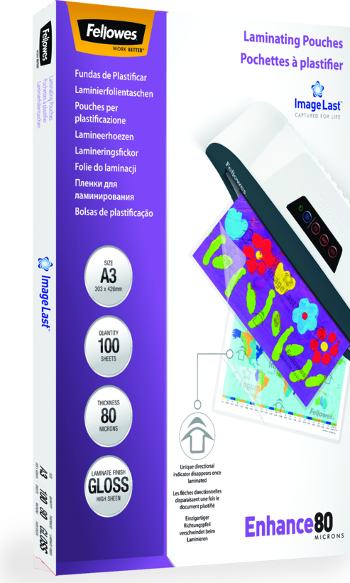 Fellowes A3 80µ Laminating Pouches x100