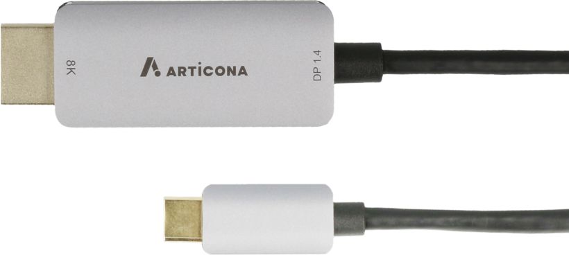 USB-C - HDMI m/m kábel 2 m, fekete