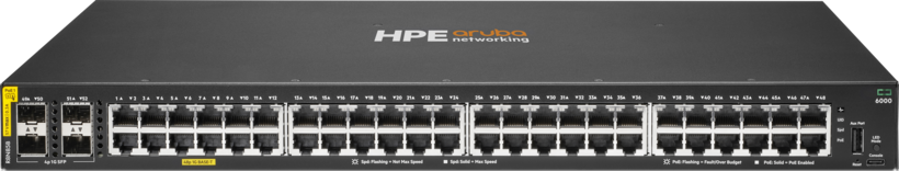 HPE ANW CX 6000 48p CL4 PoE 370W Switch