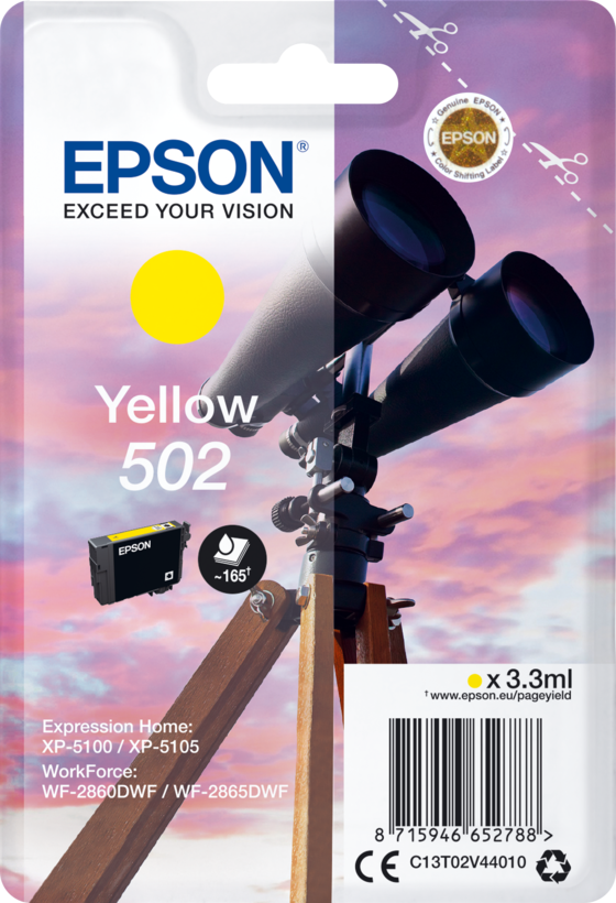 Epson 502 Ink Yellow