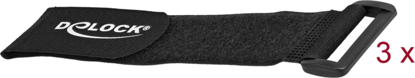 Serre-câbles scratch 280 mm noir x3