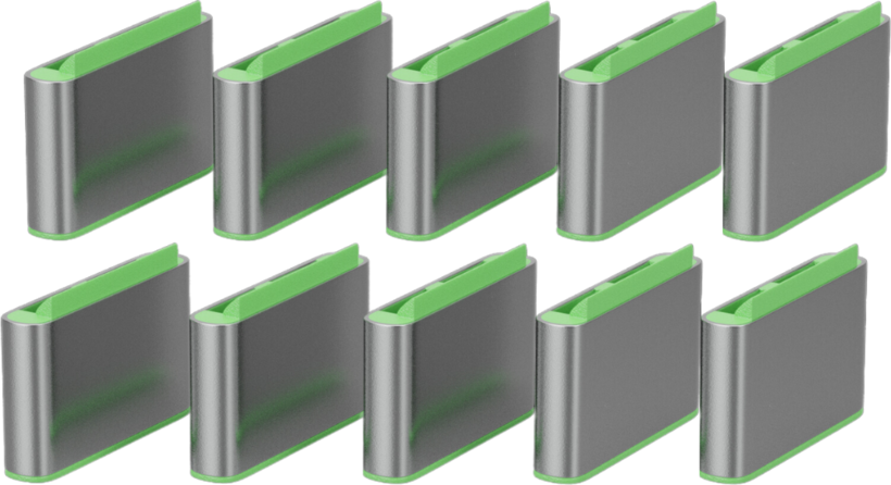 Bloqueurs de port USB-C, vert, x 10