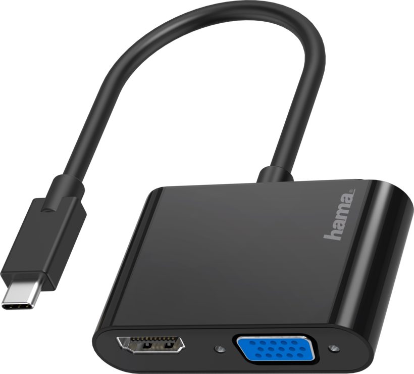 Adapt. USB tipo C m - HDMI/VGA f