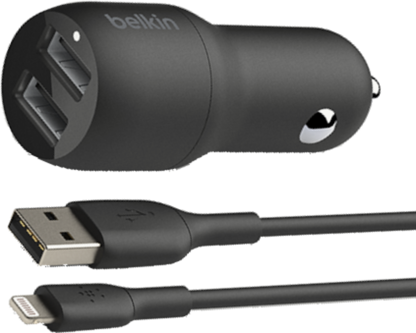 Belkin Dual USB-A Kfz-Ladegerät schwarz