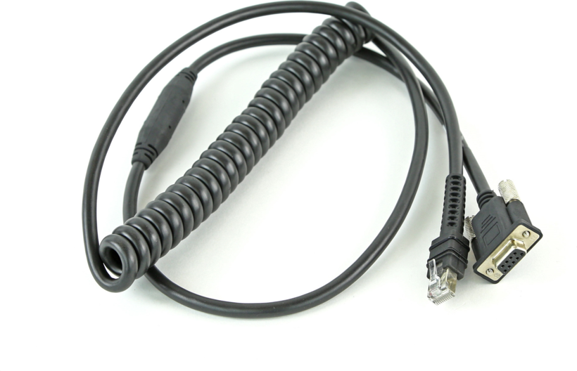 Zebra RS-232 Cable Coiled 2.7m