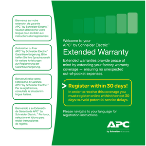 APC Warranty Extension SP04 +1 Year