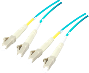 EFB FO Duplex Patch Cable LC-LC OM3 Turquoise Flat Twin