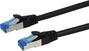 Patch Cable RJ45 S/FTP Cat6a 1m Black