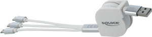 Kabel Delock USB A - Lightning/microB/C