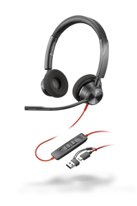 Headset Poly Blackwire 3320 M USB-C/A
