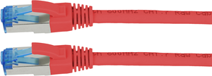 Patch Cable RJ45 S/FTP Cat6a 0.5m Red