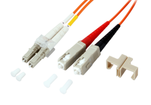 LWL Duplex Patchkabel LC-SC 1 m 50/125 µ