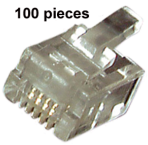 RJ12 (6p6c) Modular Plugs, 100 pcs.