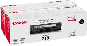 Toner Canon 718 BK, černý, 2ks v bal.
