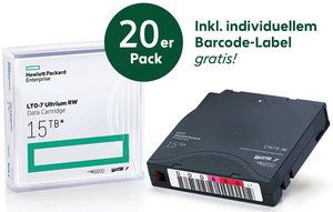 HPE LTO 7 Tape + Label PROMO 20 St